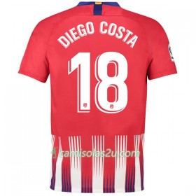 Camisolas de Futebol Atlético Madrid Diego Costa 18 Equipamento Principal 2018/19 Manga Curta